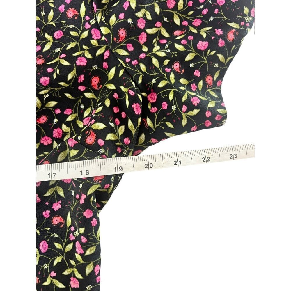 Kathie Lee Women's Long Floral Black Dress - Picture 5 of 6